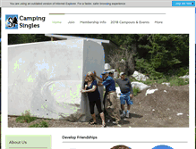 Tablet Screenshot of campingsingles.org